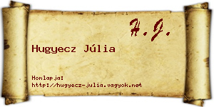 Hugyecz Júlia névjegykártya